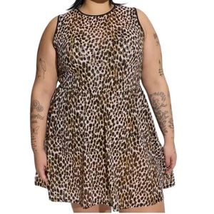 NWT Torrid swim dress mesh overlay